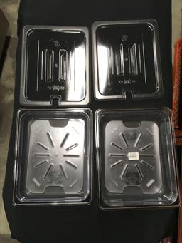 New 1/2 pans with train trays and lids