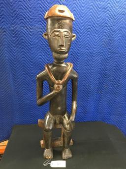 Ashanti African Art; wood carving 41" T  x 12 " W sculpture