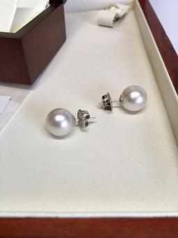 Pair Of Pearl Earrings with Traditional Pushbacks.