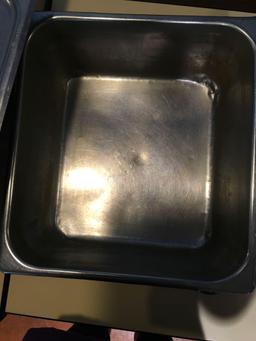 6 in deep stainless steel 2/3 pan with lid