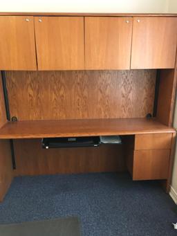 Desk, 6 ft. wide and credenza, 6 ft. wide