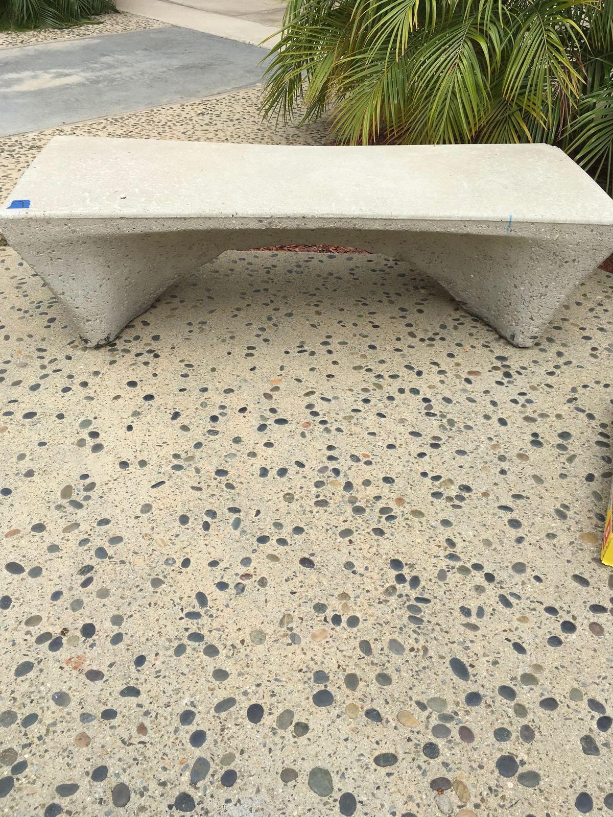 Concrete bench, heavy, 22 in. x 58 in. x 16 in.