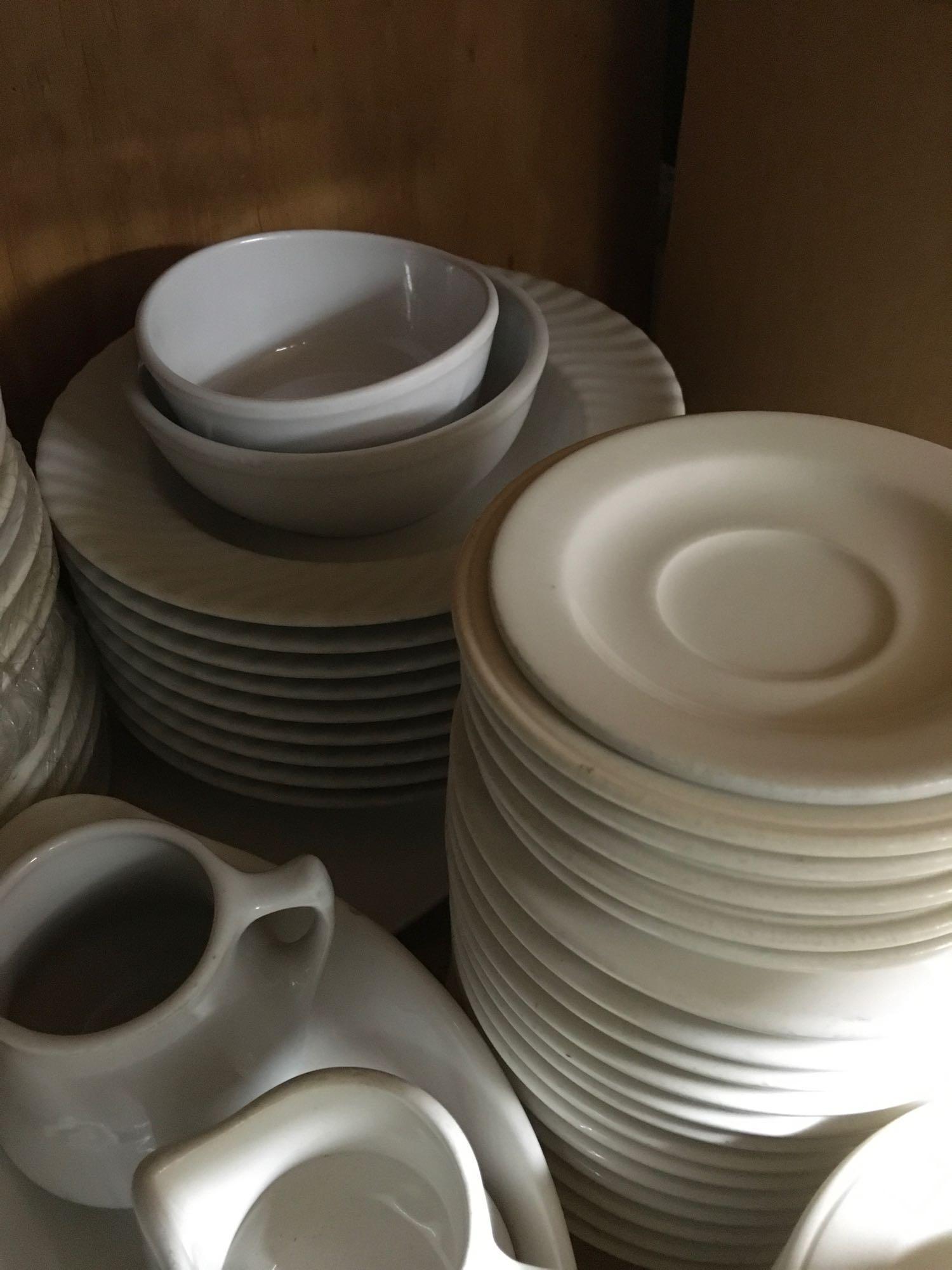 China dinnerware, assorted styles, 75 pieces