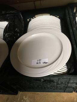 China dinner plates, 10 1/2 in.