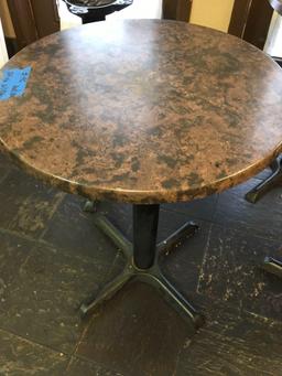 Dining Table with 2 Bases, 24 in. Diameter
