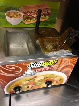 Hot Soup dispenser station . Does not include items on display.