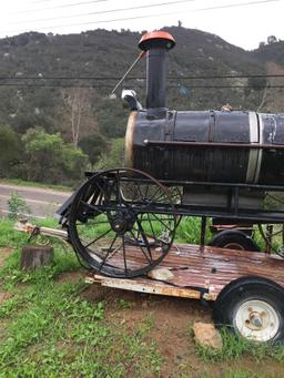 Train on trailer - No Engine - USED AS BBQ