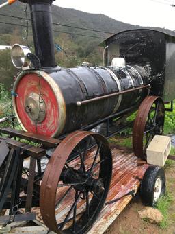 Train on trailer - No Engine - USED AS BBQ