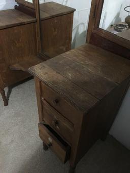 Vintage 6 drawer, three mirror panel dresser (area 2)