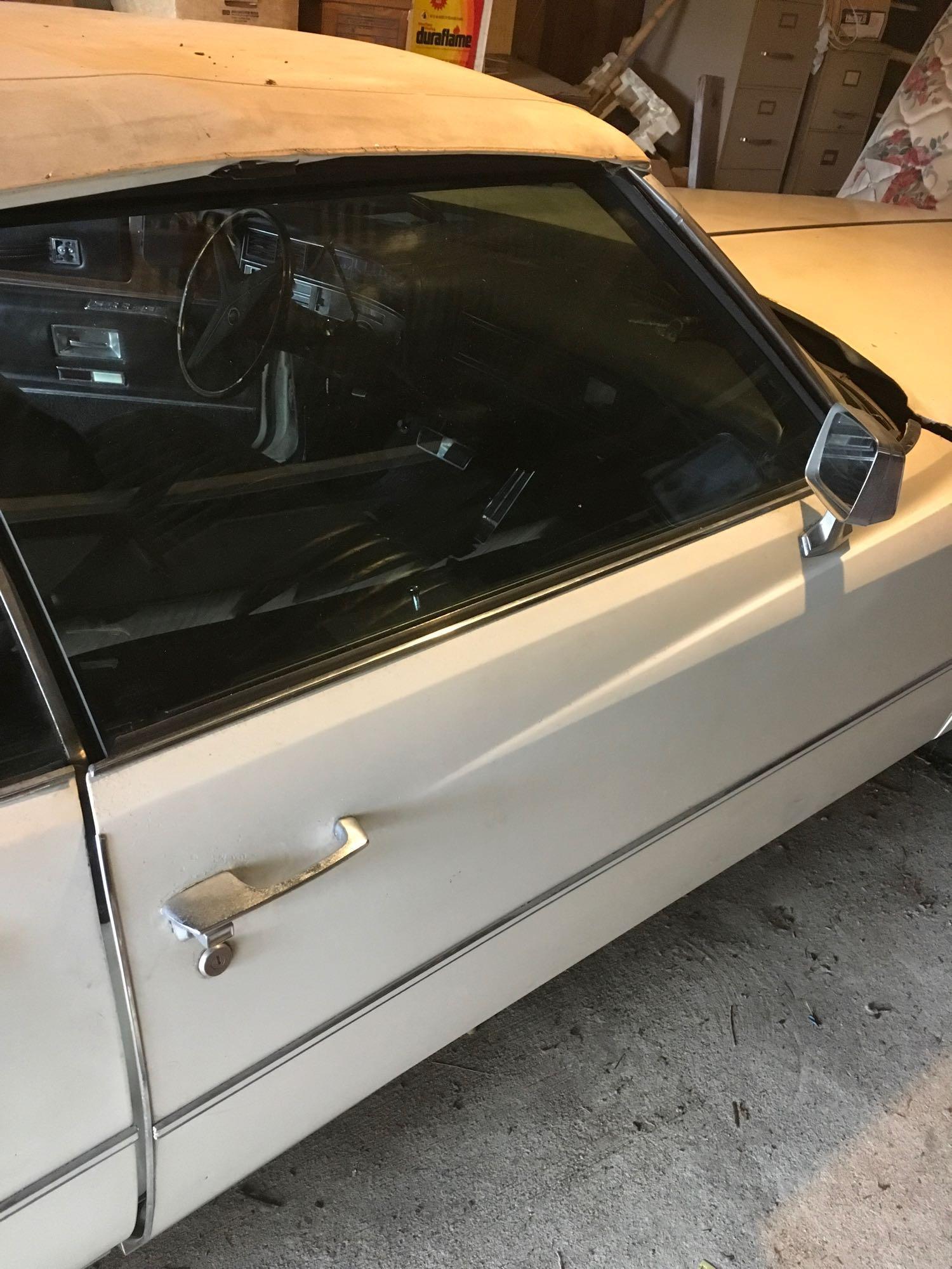 1973 Convertible Cadillac. Vin # 6L67S3Q448840 - MOTOR RUNS - started with jump wire SOLD AS IS