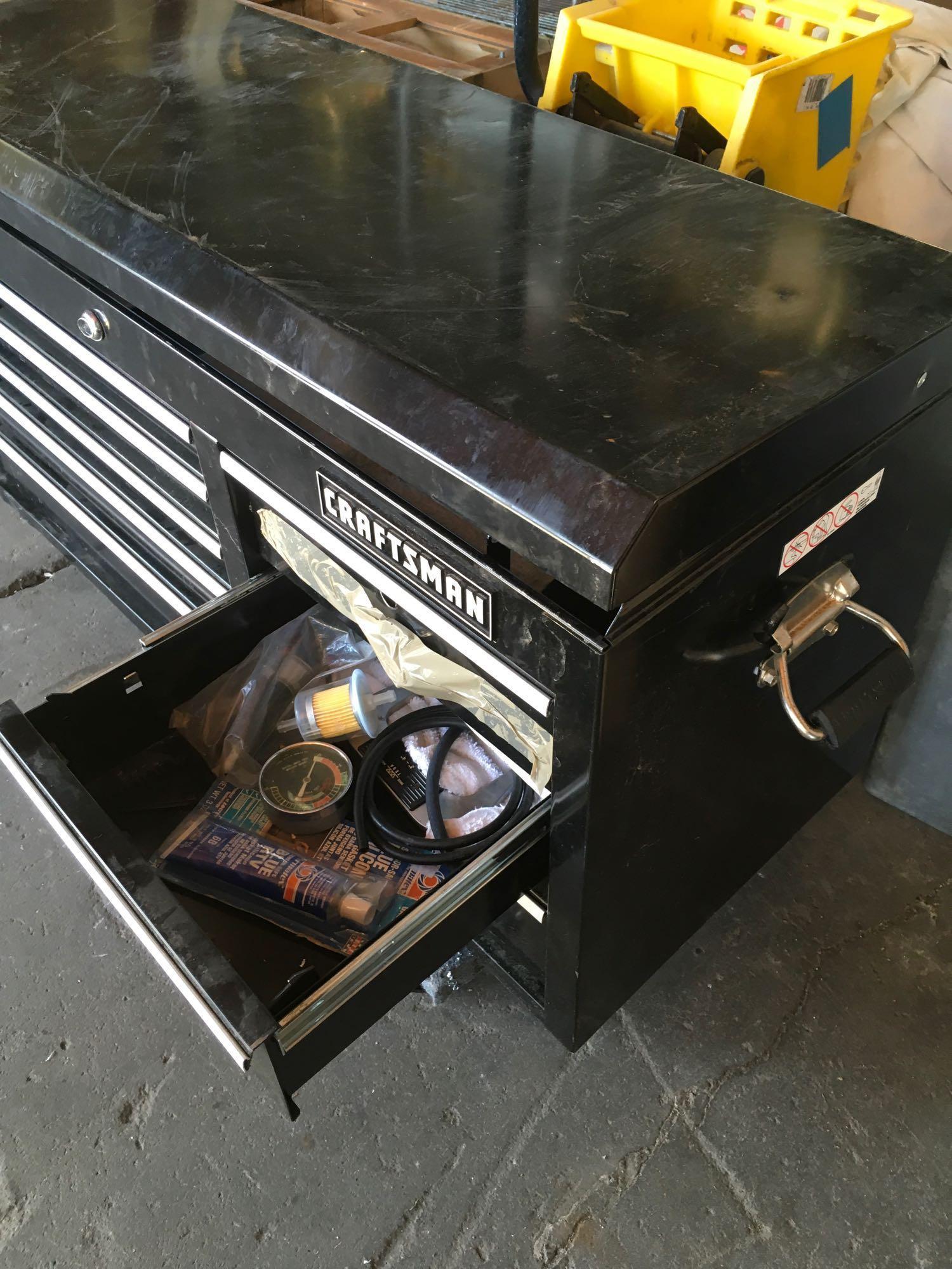 Craftsman upper tool box with tools