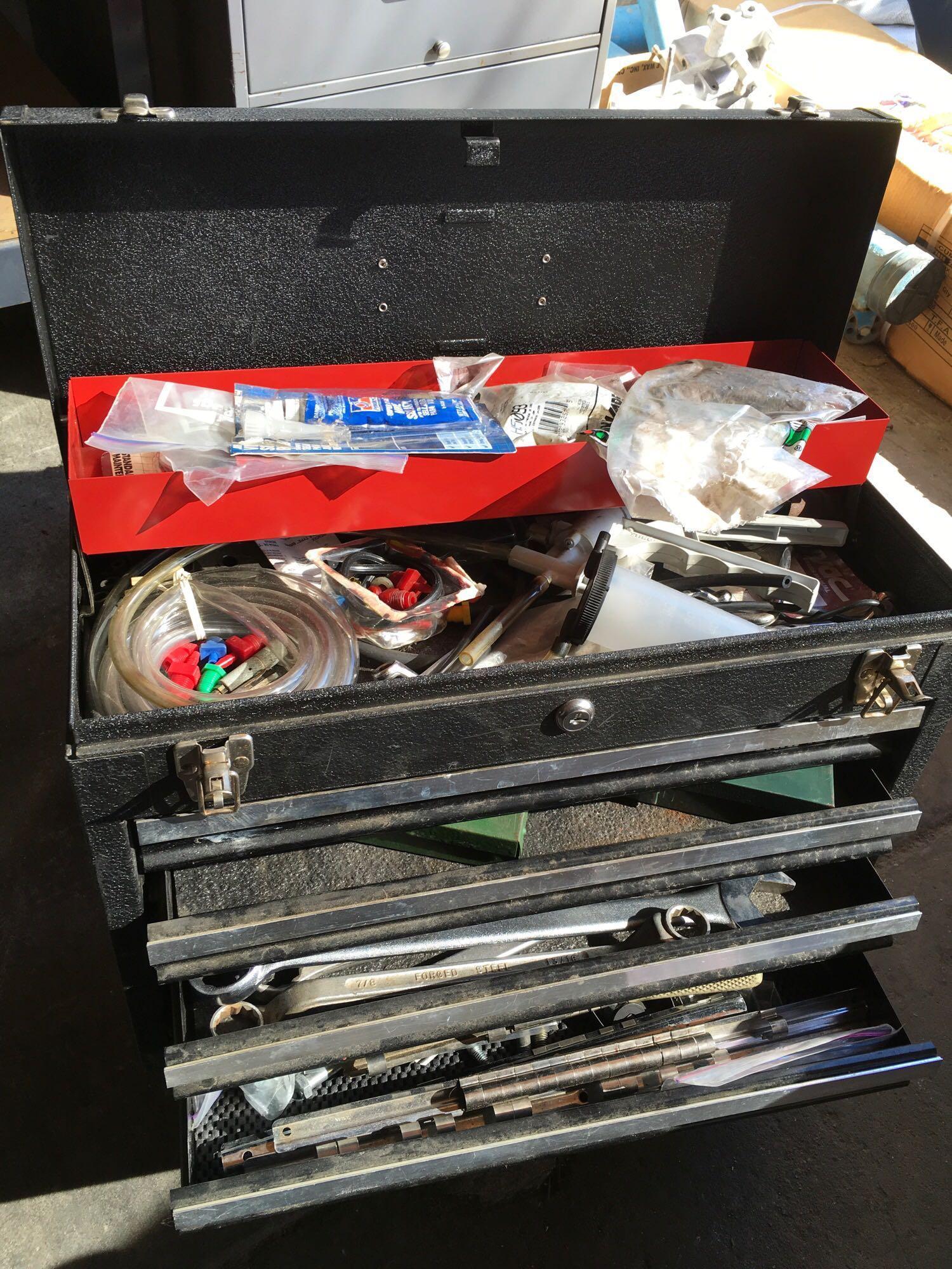 Craftsman tool box with tools