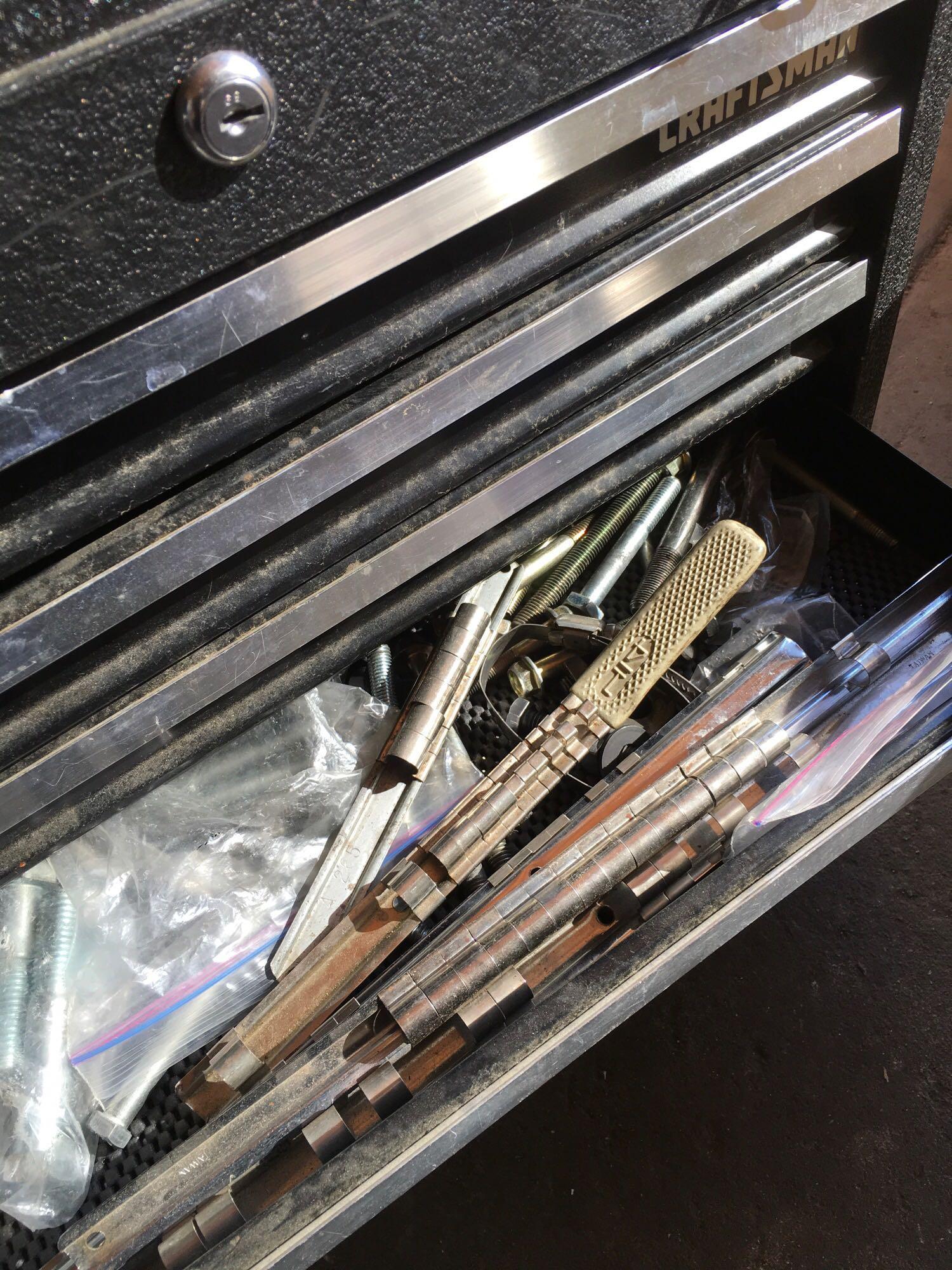 Craftsman tool box with tools