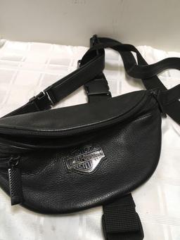 Harley Davidson Fanny Packs, XL Leather cap & Leather Satchel strap