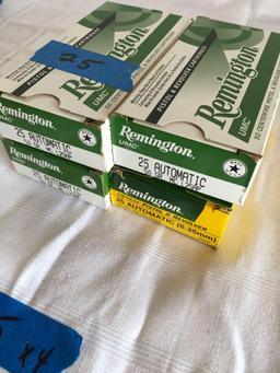 Remington Pistol and revolver 25 auto. 200 rounds