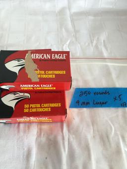 American Eagle 9mm Luger. 250 rounds.