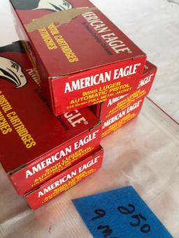 American Eagle 9mm Luger. 250 rounds.