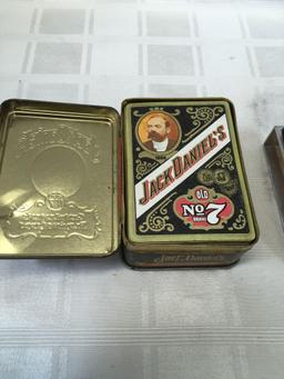 Vintage playing cards and Jack Daniels playing cards with tin