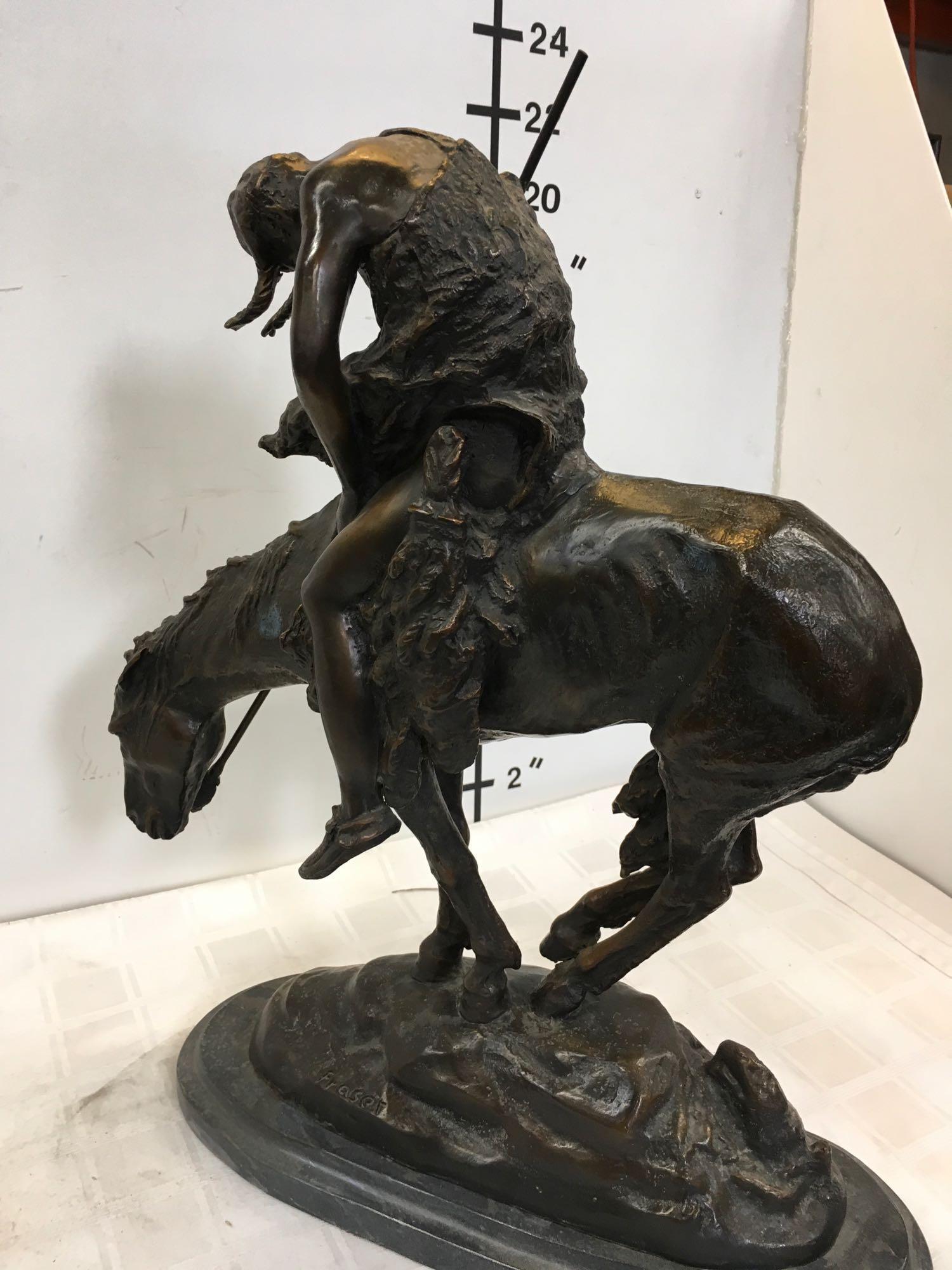 "End Of The Trail" by James Fraser Large Bronze Sculpture