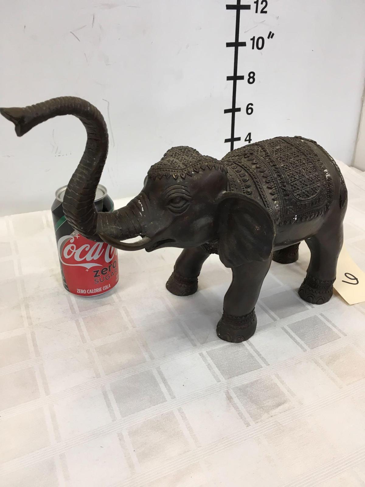 Metal elephant statue