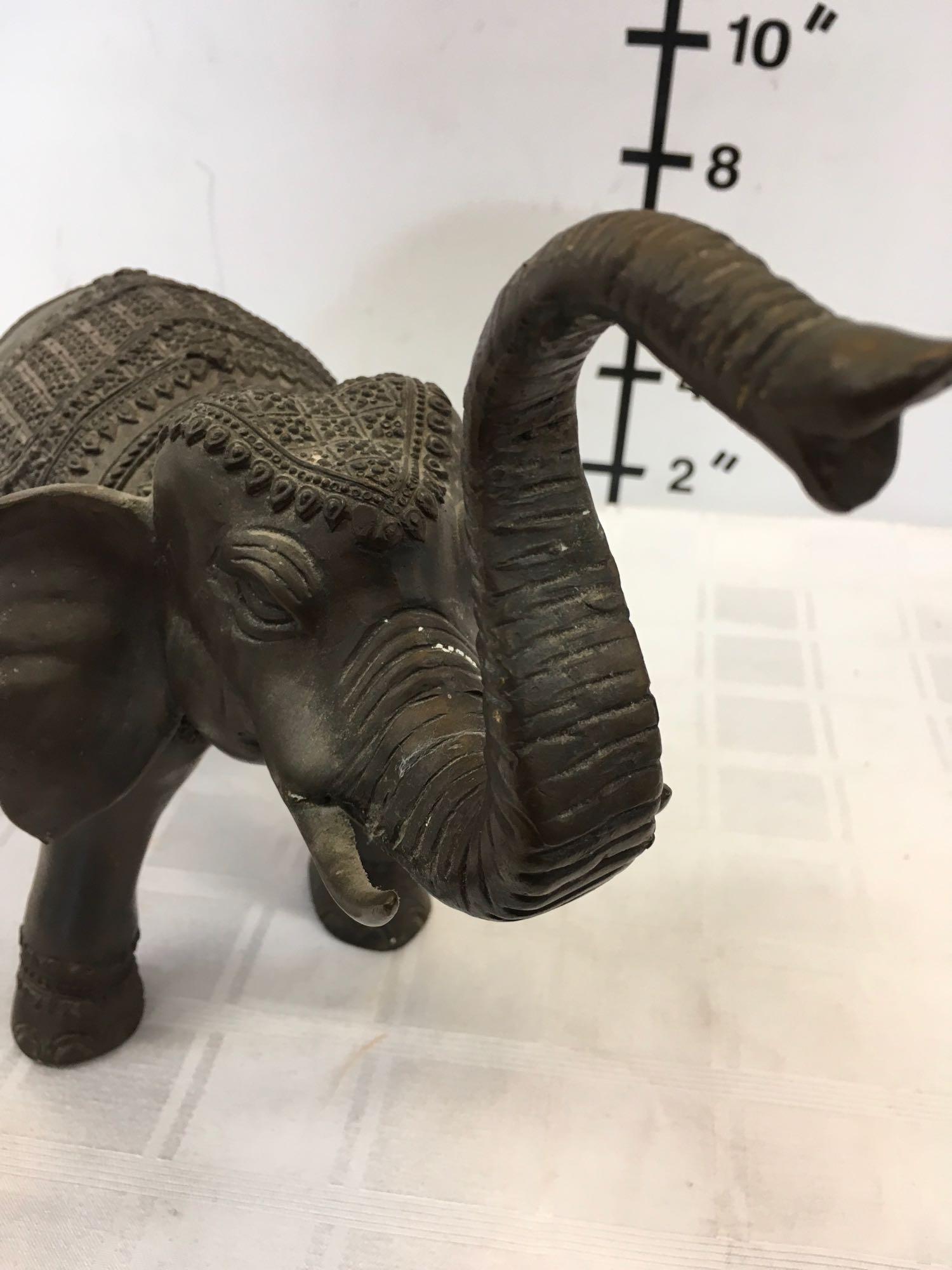 Metal elephant statue