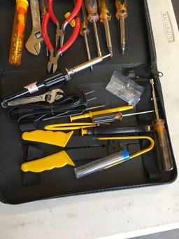 Assorted tools with bag