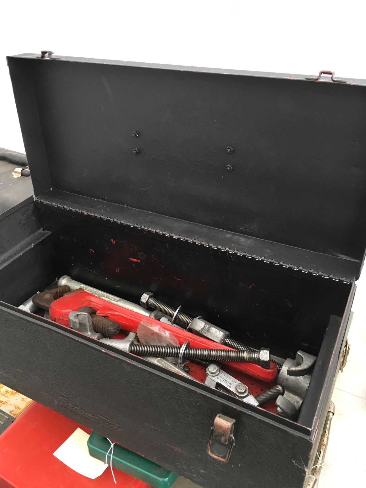 Mechanics Tool box with Puller tools & Wrenches