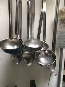 Assorted s/s utensils.