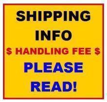 **SHIPPING INFORMATION** SEE OPTIONS IN TERMS OF SALE