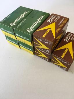 Ammo: Remington and Mohawk, .22 long rifle, 350 rounds