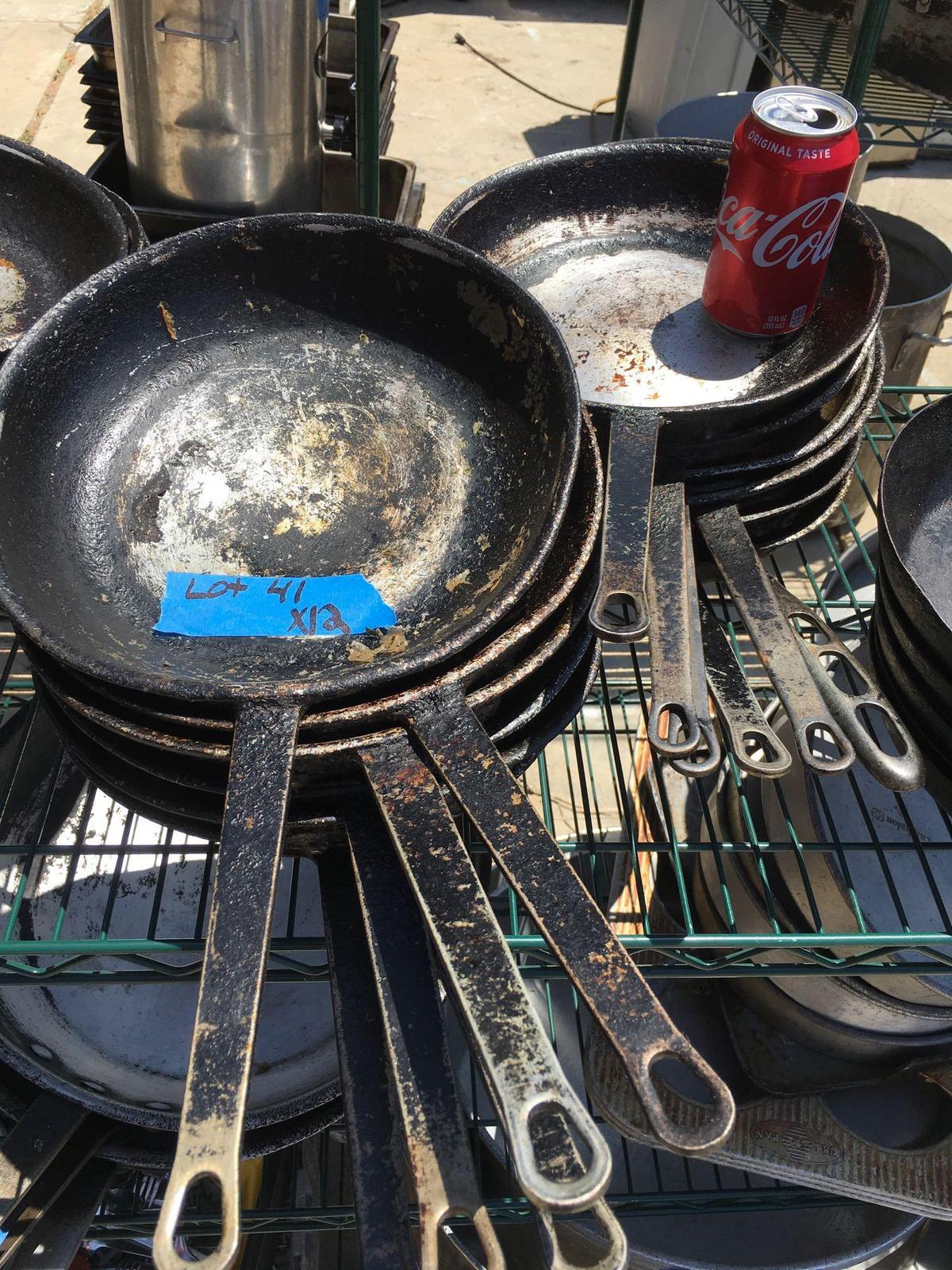 Skillets, aluminum, 10½"