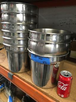 Stainless steel inserts, 8", no lids