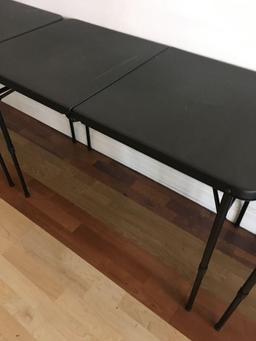 Adjustable folding tables. 20" x 40"