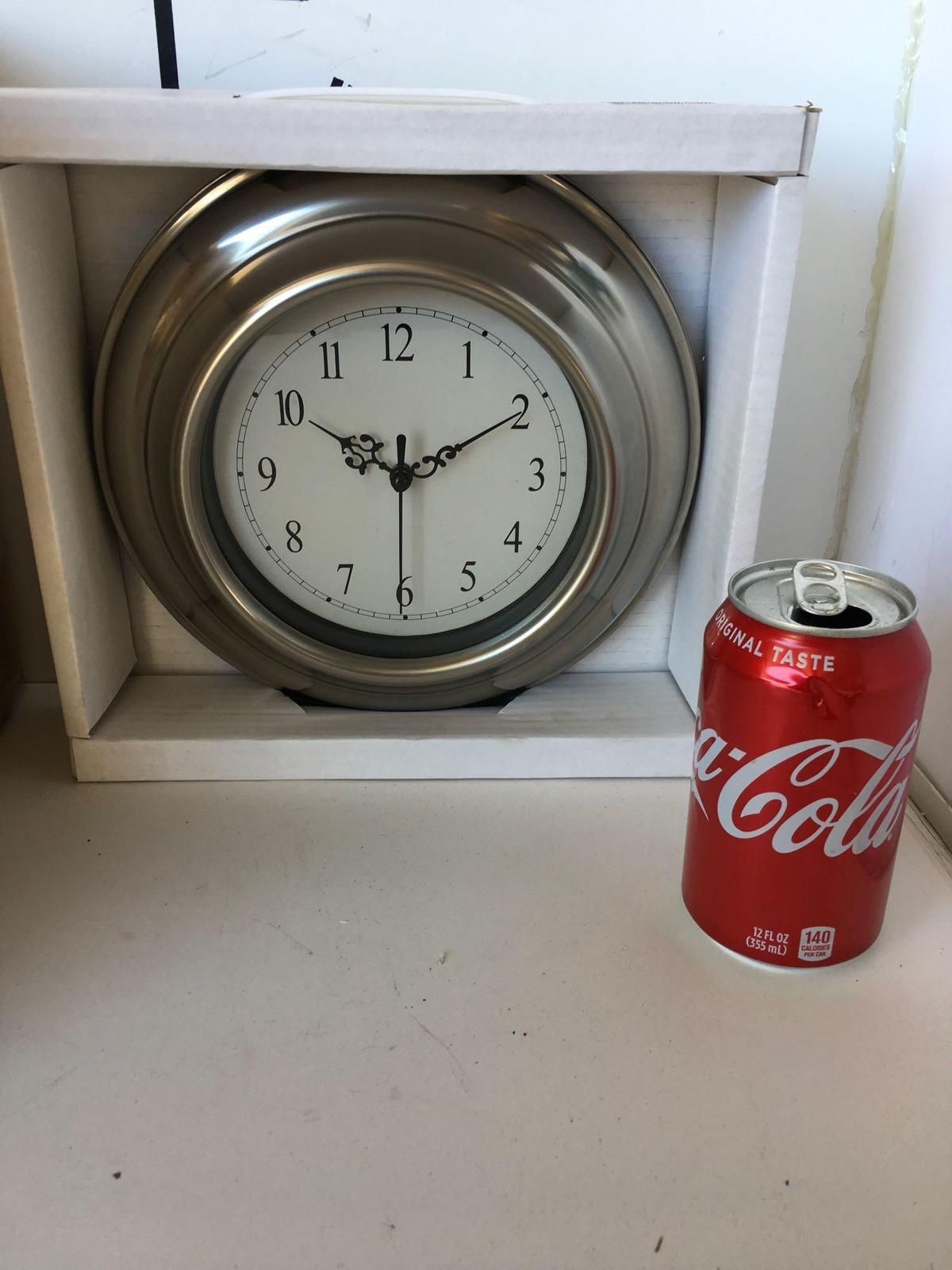 10"New stainless steel plated wall clock