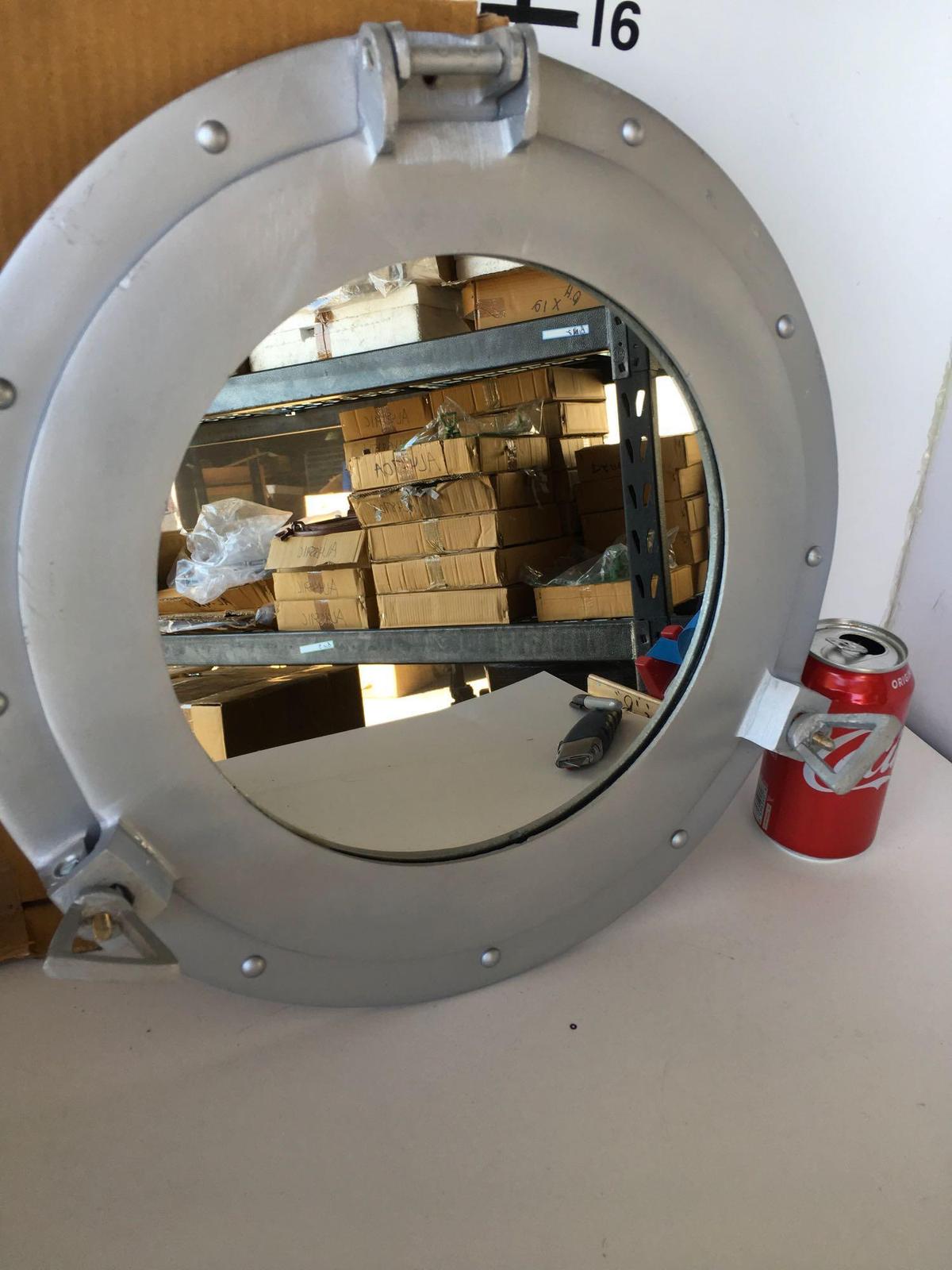 New Nautical 15" Aluminum finish Porthole mirror/deco