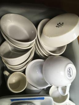 Lot. Assorted cups, serving dishes, saucers