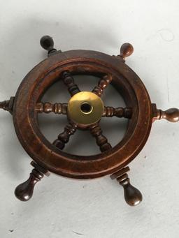 Nautical New, 6" wood ship wheel