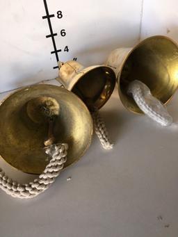 New nautical. 1) 10" with anchor 1) 8" with anchor 1) 8", gold finish, bells