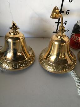 Nautical, 5", gold finish, bells