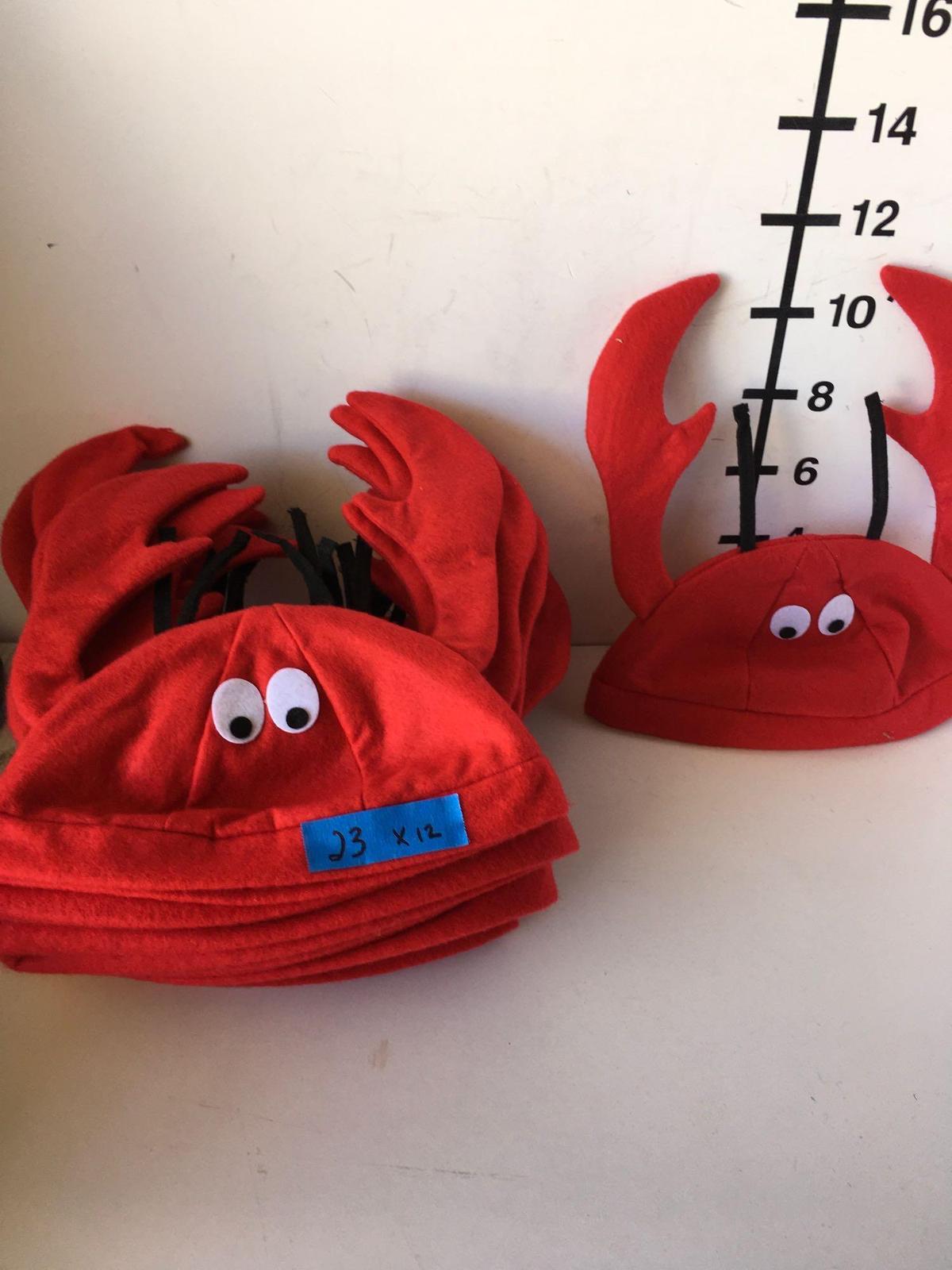 New crab hats. Size: One Size