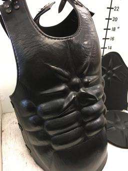 New leather like warrior vest with shield, etc,size fits most