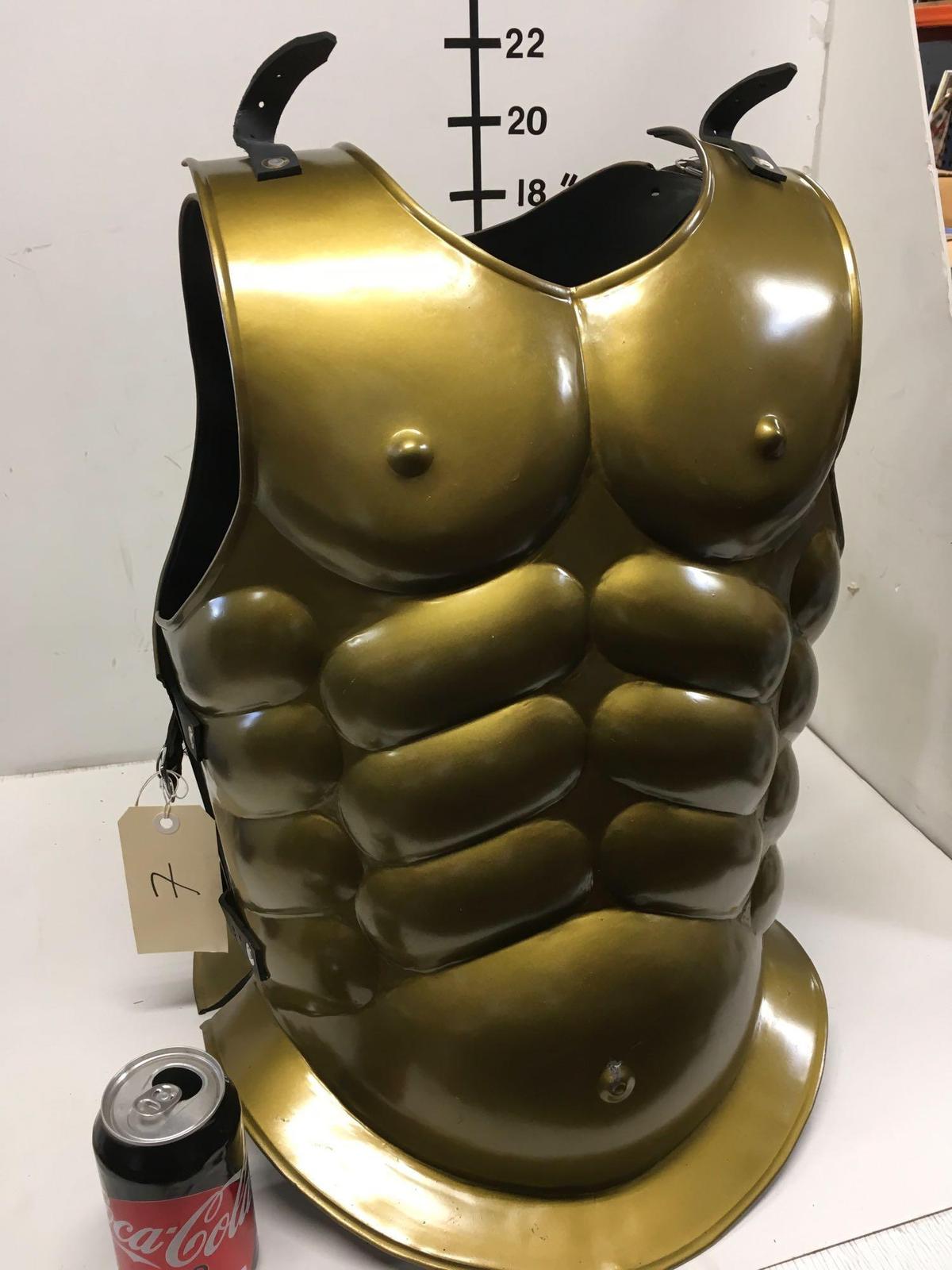 New metal gold finish warrior vest, size fits most