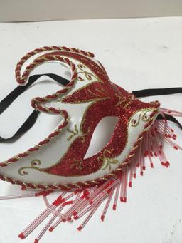 New red and white eye masks