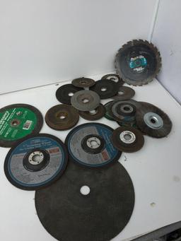 Assorted size grinding wheels, cut off wheel, etc