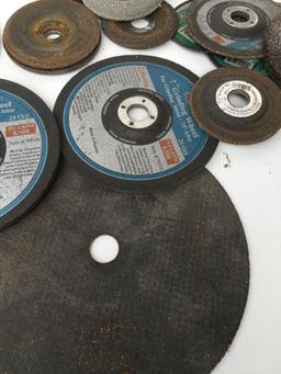 Assorted size grinding wheels, cut off wheel, etc