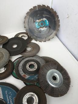 Assorted size grinding wheels, cut off wheel, etc