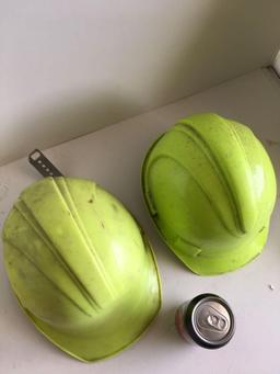 2) hard hats