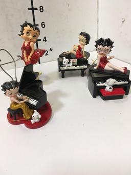 Collectible Betty Boop, 2) figurines 2) jewelry boxes