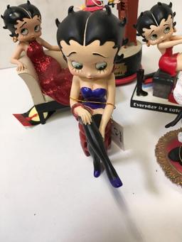 Collectible Betty Boop figurines and music box