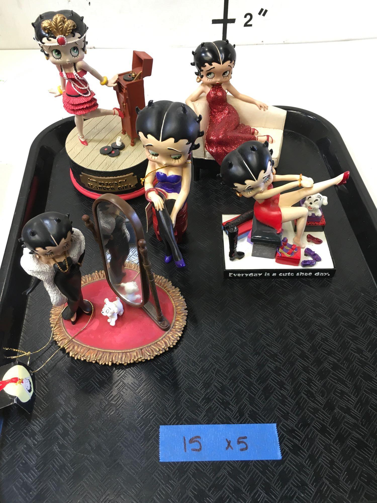Collectible Betty Boop figurines and music box